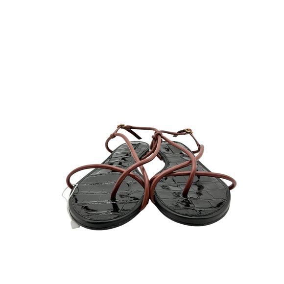 Schutz 'Malta' Black Flat Sandals Size 7 - Picture 4 of 6